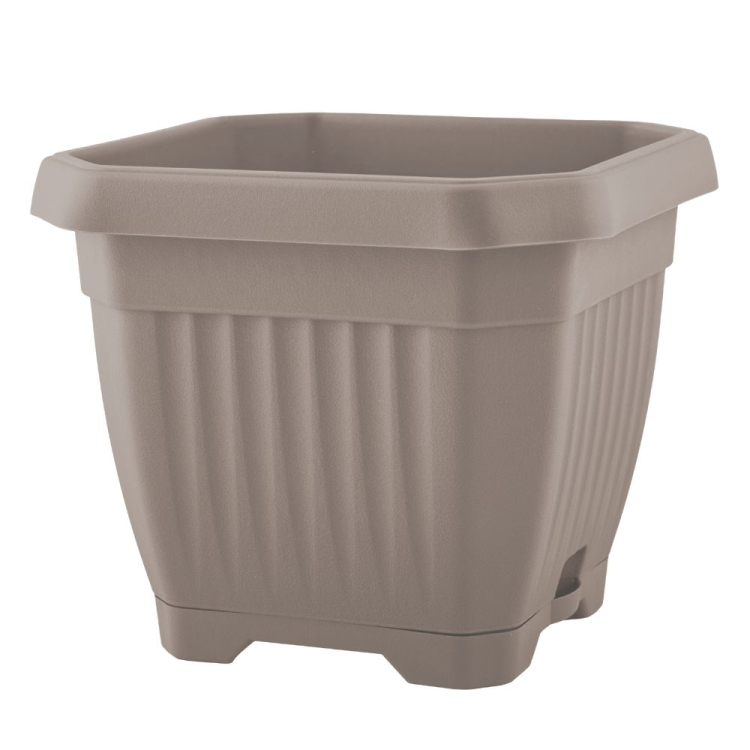 Doniczka z podstawką OCTAGON 30x30cm mokka